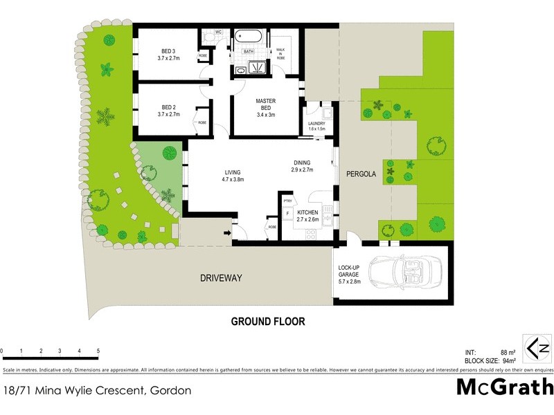18/71 Mina Wylie Crescent, Gordon ACT 2906 Floorplan