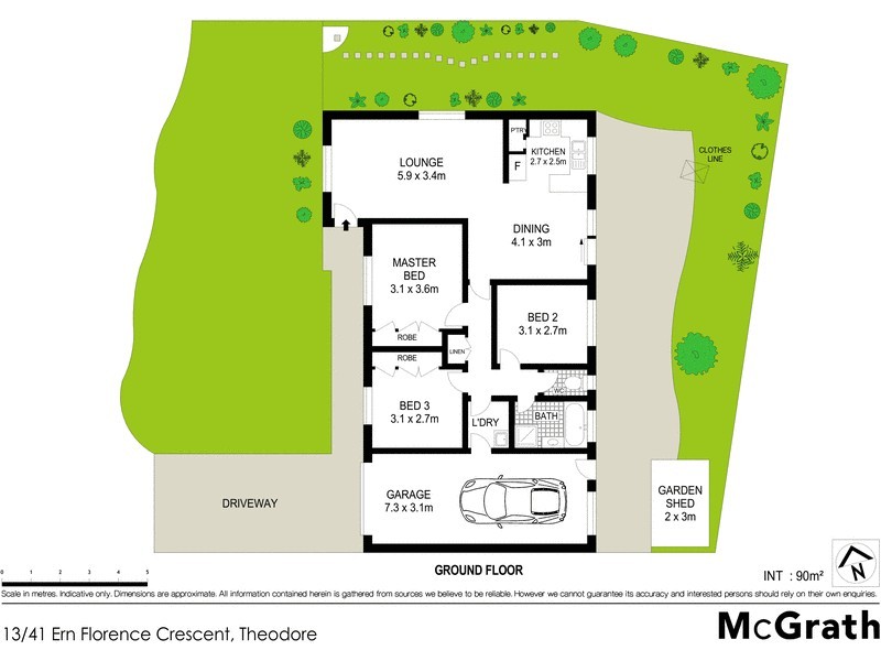 13/41 Ern Florence Crescent, Theodore ACT 2905 Floorplan