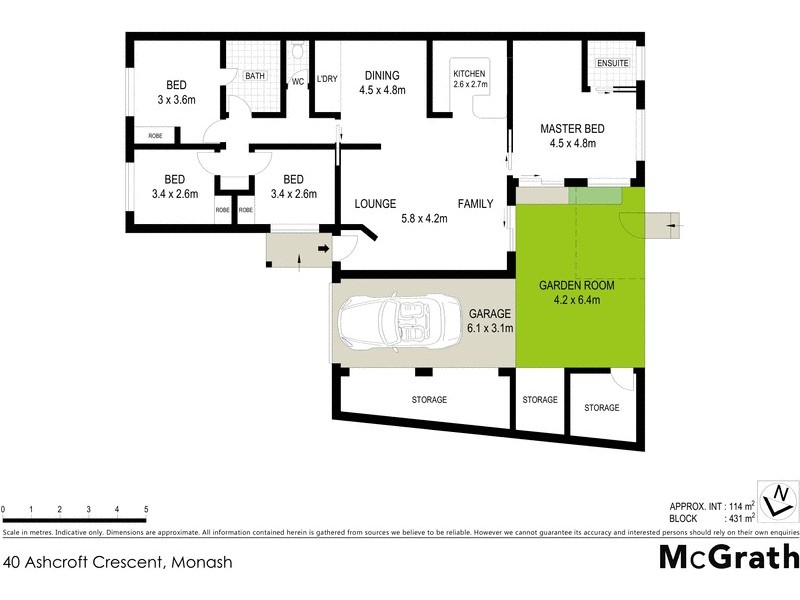 40 Ashcroft Crescent, Monash ACT 2904 Floorplan