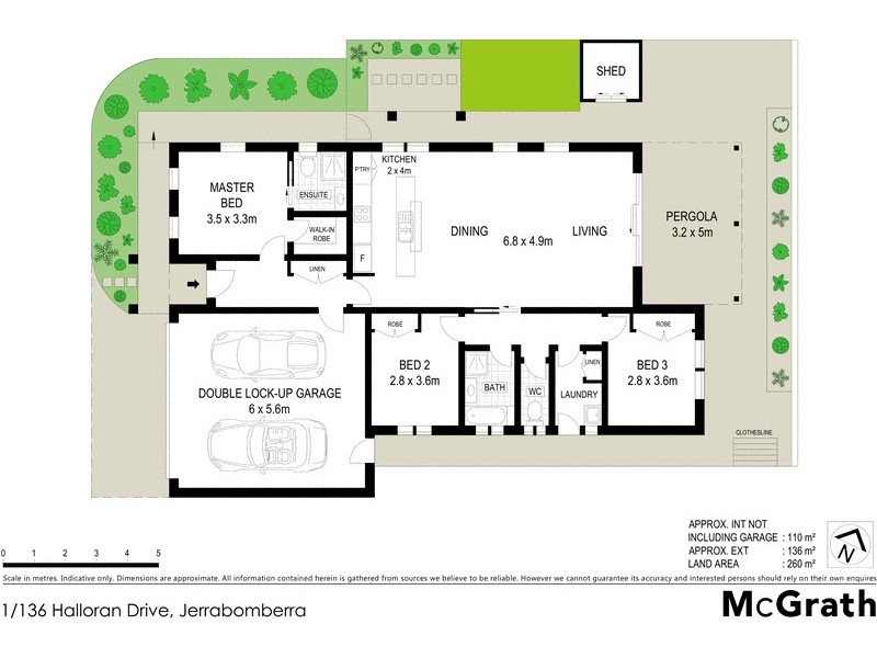 1/136 Halloran Drive, Jerrabomberra NSW 2619 Floorplan