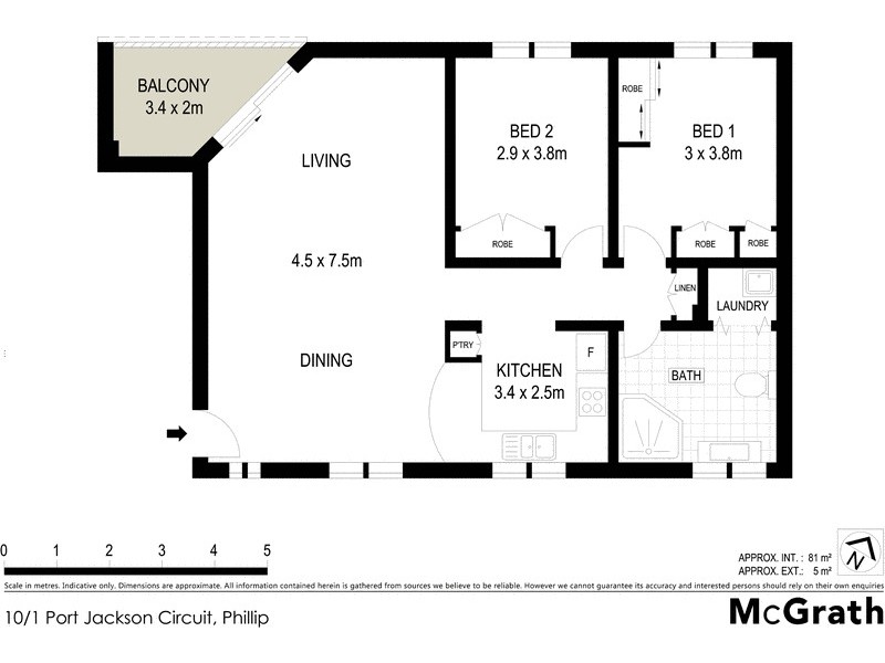 10/1 Port Jackson Circuit, Phillip ACT 2606 Floorplan