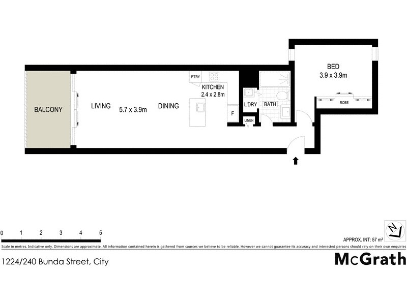 1124/240 Bunda Street, City ACT 2601 Floorplan