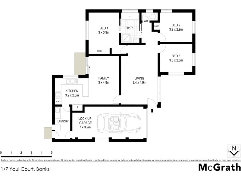 1/7 Youl Court, Banks ACT 2906 Floorplan