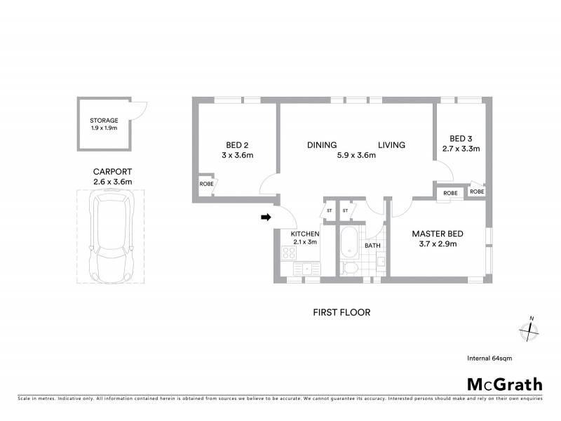 6/4 Nuyts Street, Red Hill ACT 2603 Floorplan
