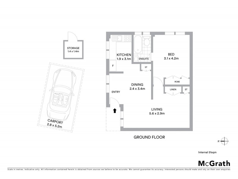 9/4 Nuyts Street, Red Hill ACT 2603 Floorplan