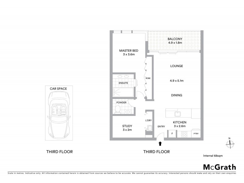 308/19 Marcus Clarke Street, City ACT 2601 Floorplan