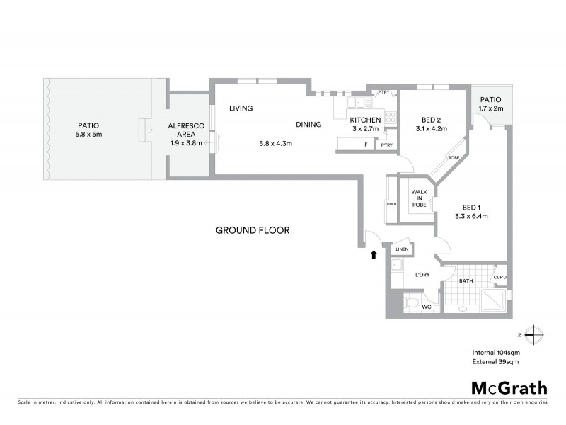 66/15 Fawkner Street, Braddon ACT 2612 Floorplan