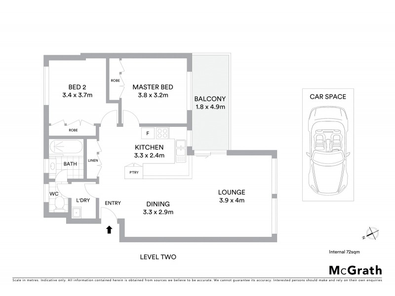 6/4 Heard Street, Mawson ACT 2607 Floorplan