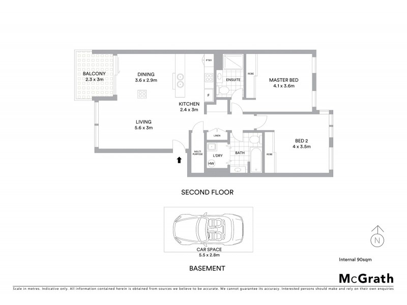 16/114 Athllon Drive, Greenway ACT 2900 Floorplan