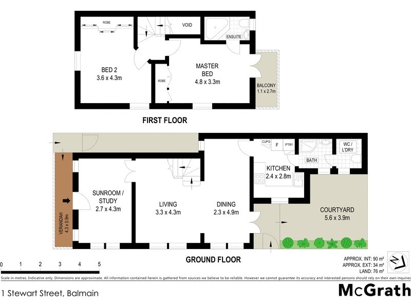1 Stewart Street, Balmain NSW 2041 Floorplan
