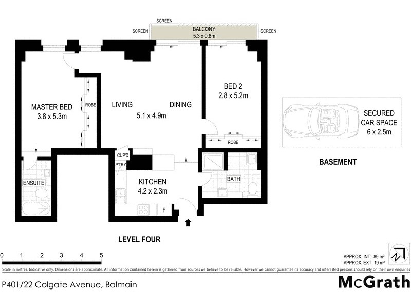 P401/22 Colgate Avenue, Balmain NSW 2041 Floorplan