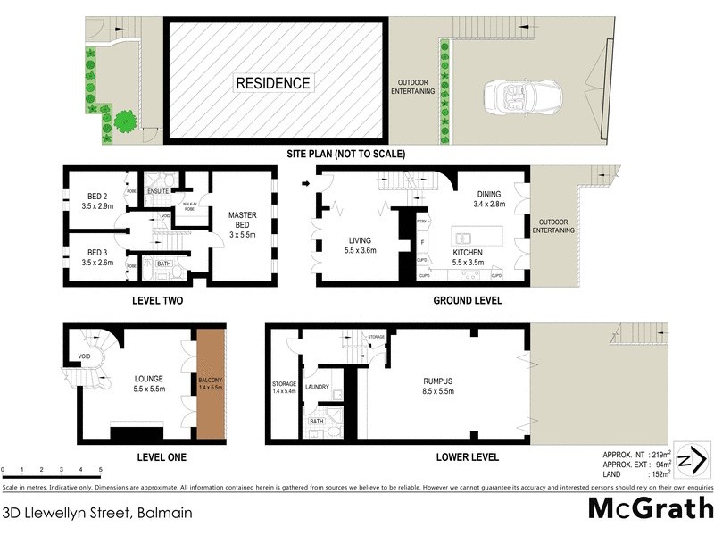 3D Llewellyn Street, Balmain NSW 2041 Floorplan