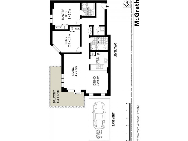 202/6 Yara Avenue, Rozelle NSW 2039 Floorplan