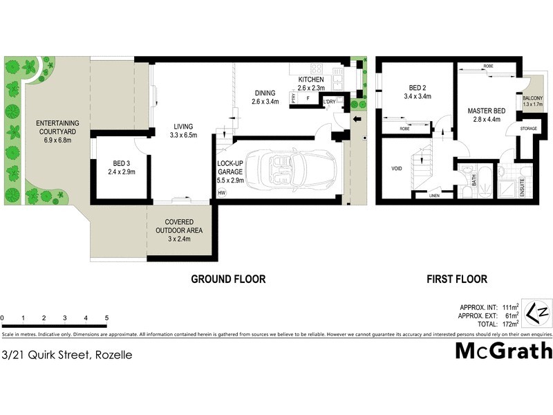 3/21 Quirk Street, Rozelle NSW 2039 Floorplan