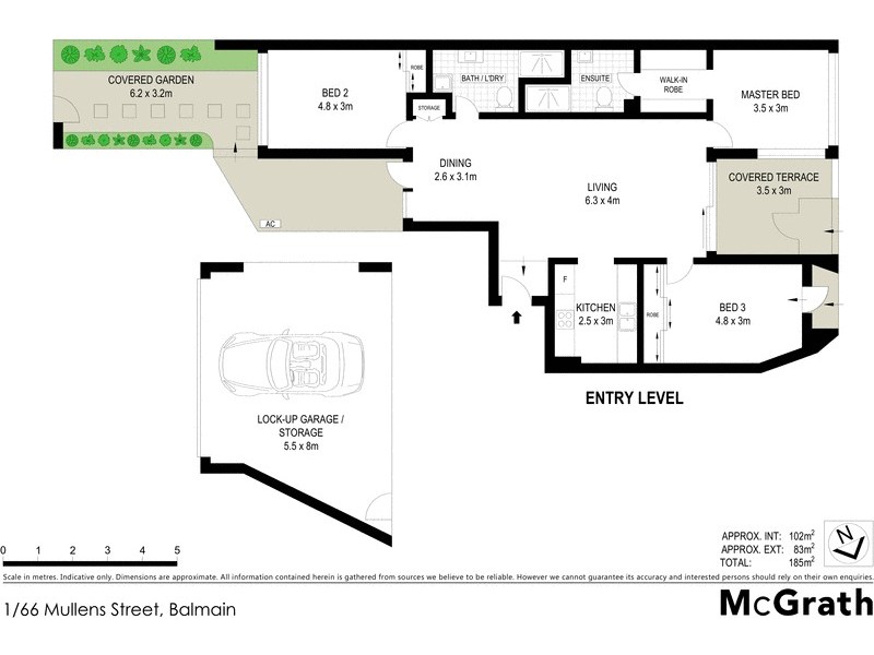 1/66 Mullens Street, Balmain NSW 2041 Floorplan
