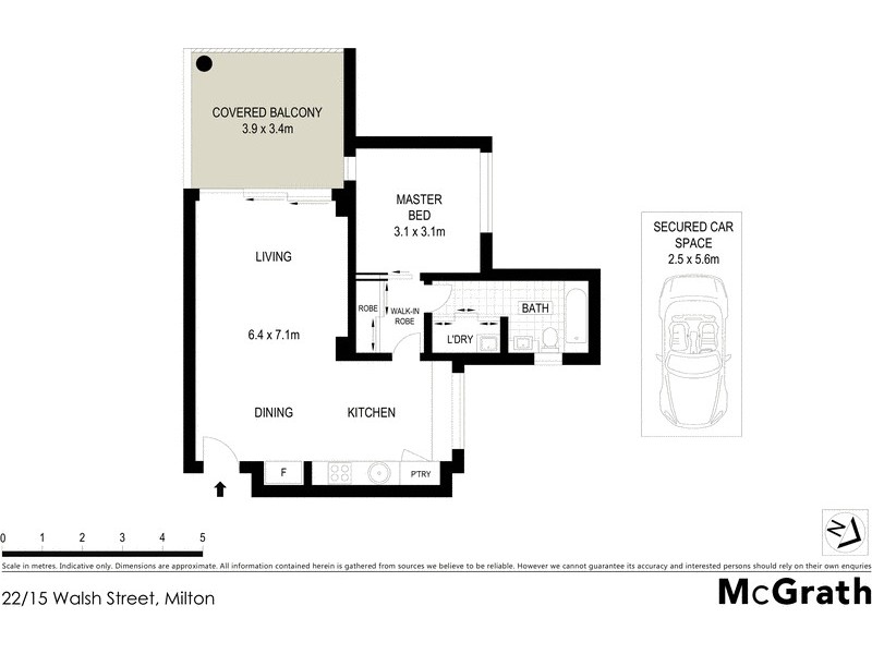 22/15 Walsh Street, Milton QLD 4064 Floorplan