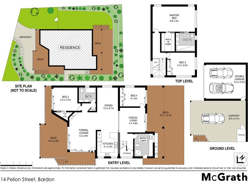 14 Pelion Street, Bardon QLD 4065 Floorplan