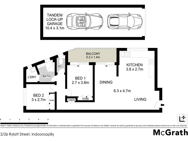 2/26 Rylatt Street, Indooroopilly QLD 4068 Floorplan