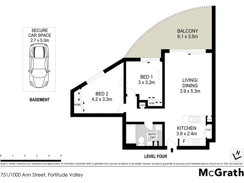 751/1000 Ann Street, Fortitude Valley QLD 4006 Floorplan