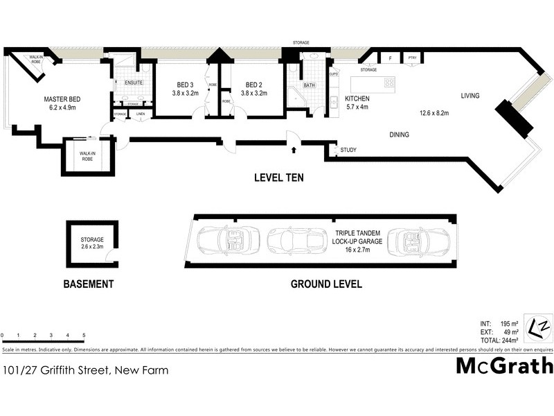 101/27 Griffith Street, New Farm QLD 4005 Floorplan