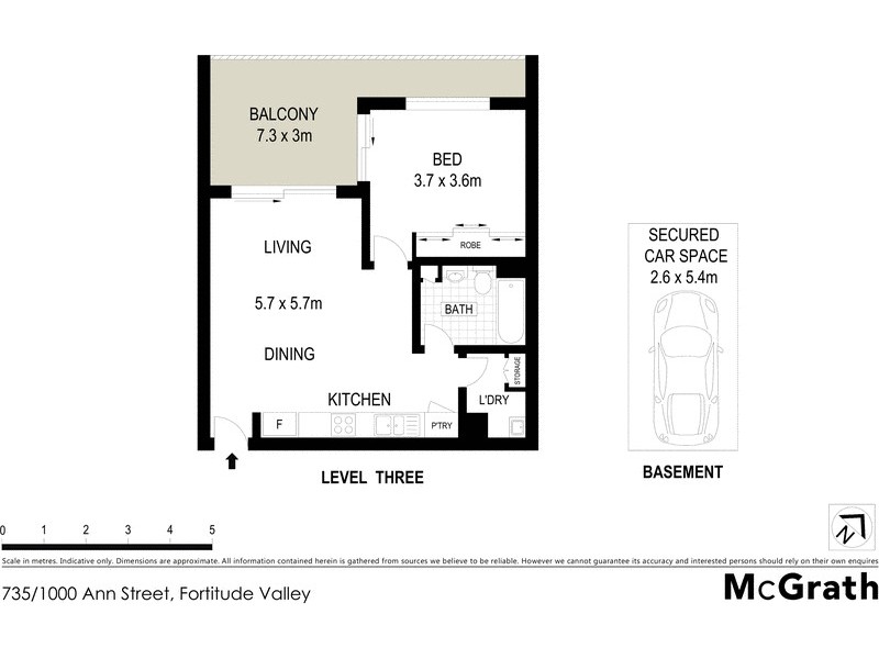 735/1000 Ann Street, Fortitude Valley QLD 4006 Floorplan