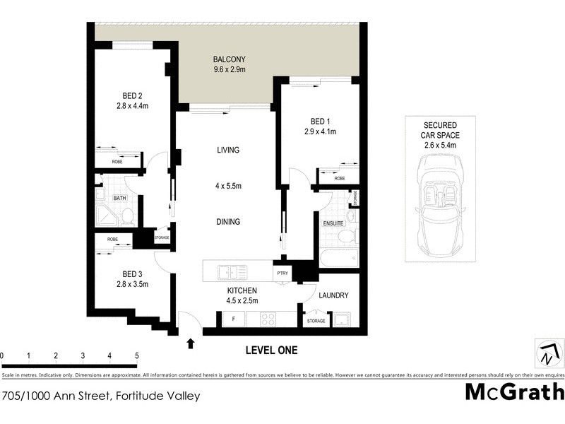 705/1000 Ann Street, Fortitude Valley QLD 4006 Floorplan