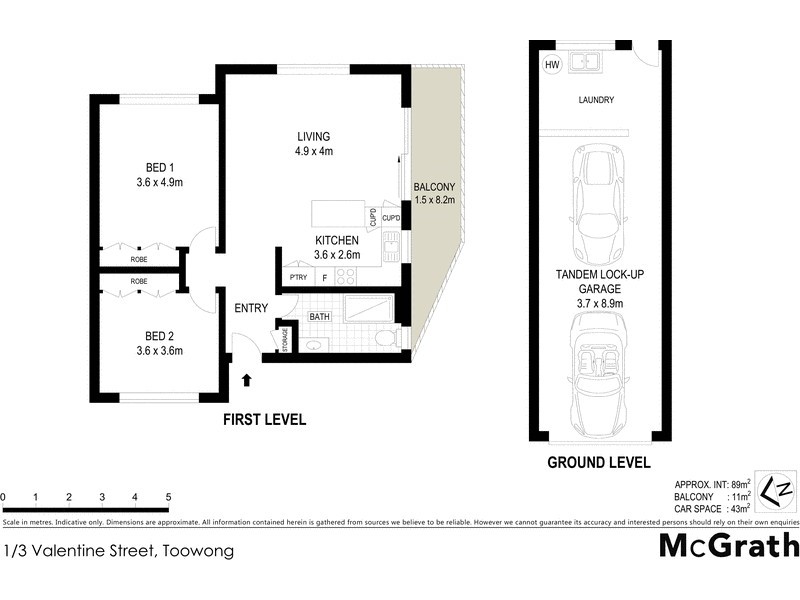 1/3 Valentine Street, Toowong QLD 4066 Floorplan