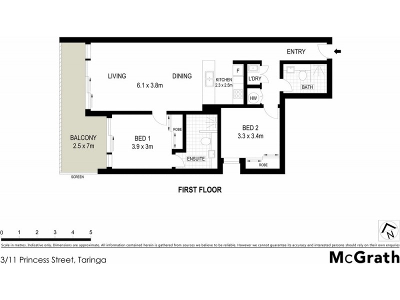 3/11 Princess Street, Taringa QLD 4068 Floorplan