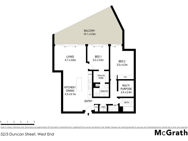 52/5 Duncan Street, West End QLD 4101 Floorplan