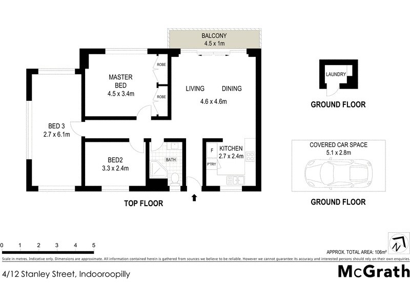 4/12 Stanley Street, Indooroopilly QLD 4068 Floorplan