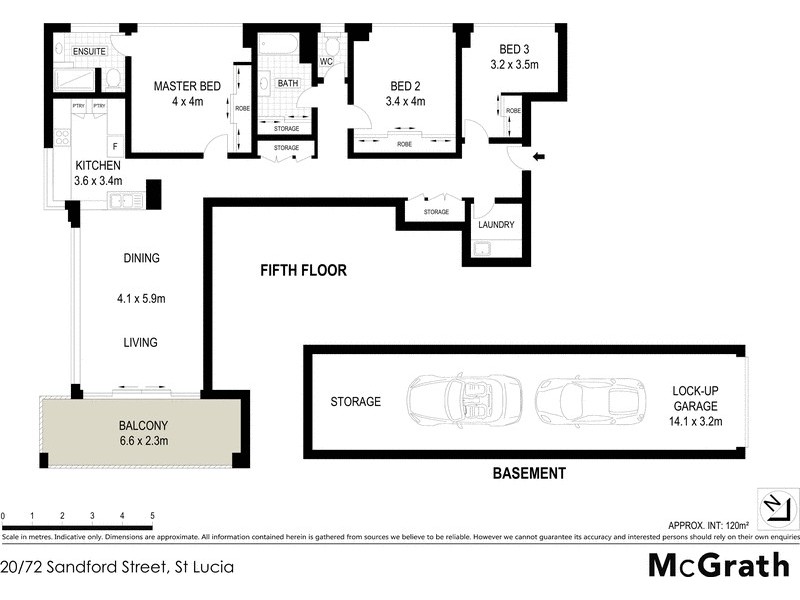 20/72 Sandford Street, St Lucia QLD 4067 Floorplan