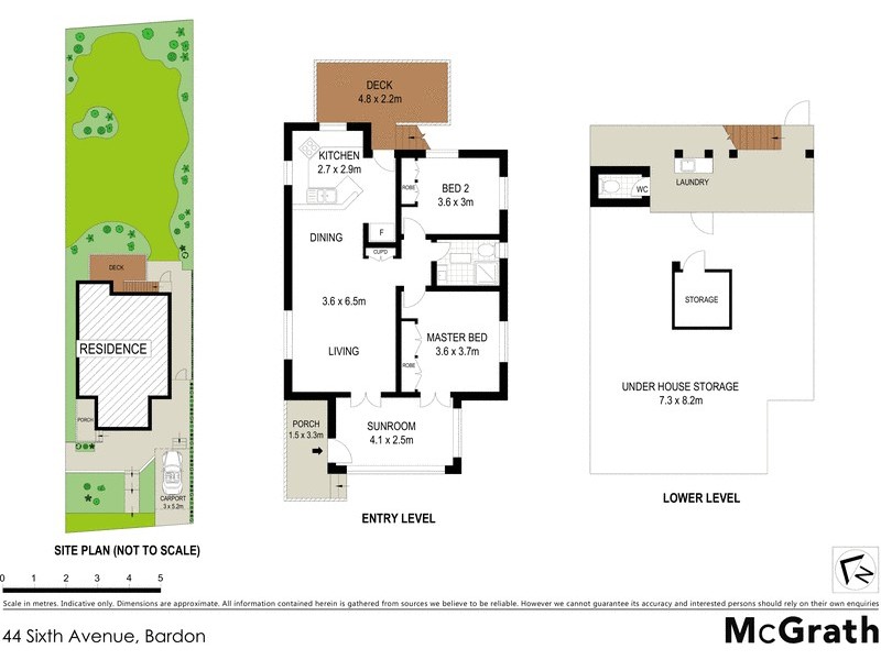 44 Sixth Avenue, Bardon QLD 4065 Floorplan