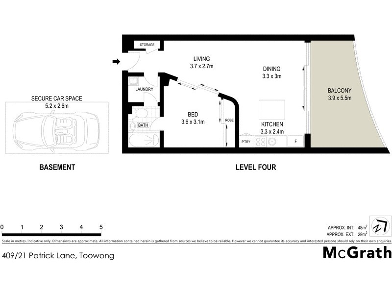 409/21 Patrick Lane, Toowong QLD 4066 Floorplan