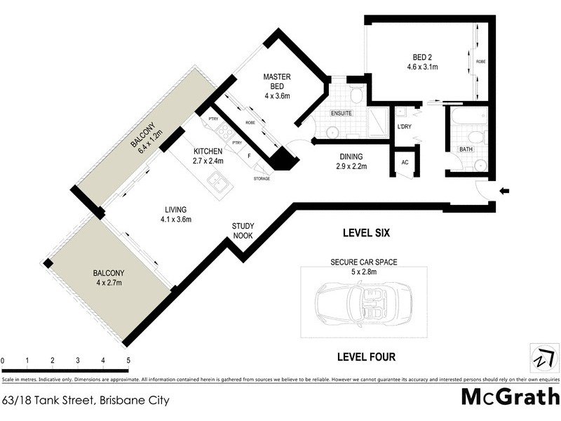 63/18 Tank Street, Brisbane City QLD 4000 Floorplan