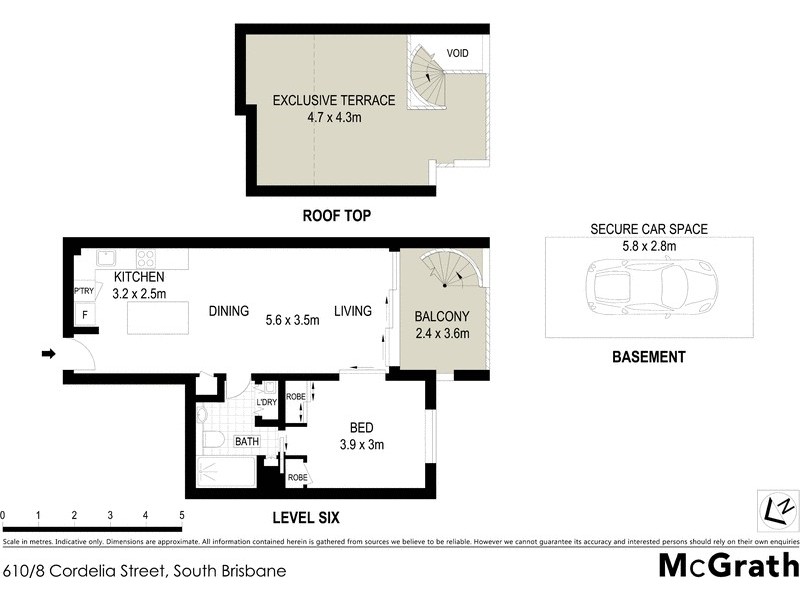 610/8 Cordelia Street, South Brisbane QLD 4101 Floorplan
