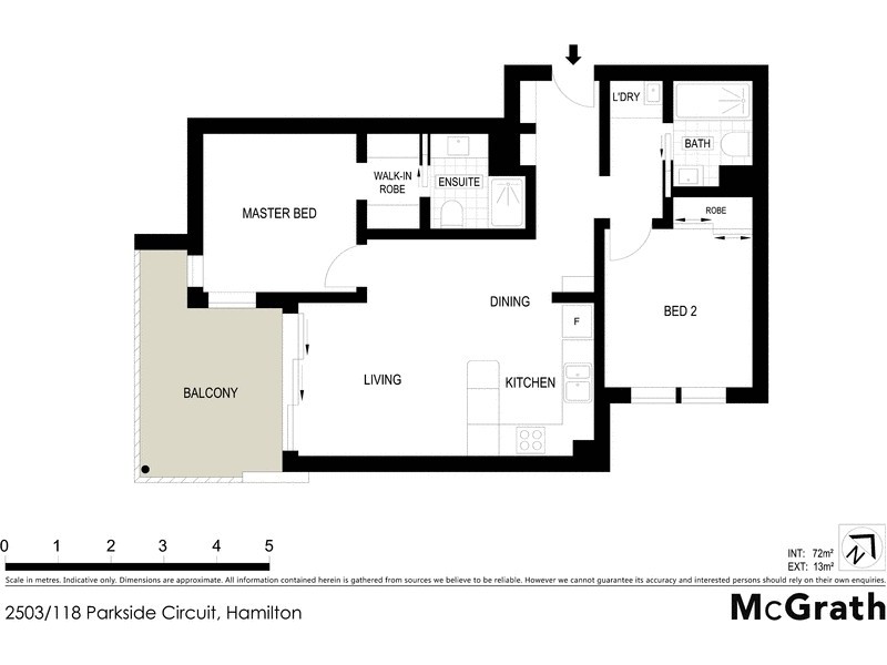 2503/118 Parkside Circuit, Hamilton QLD 4007 Floorplan