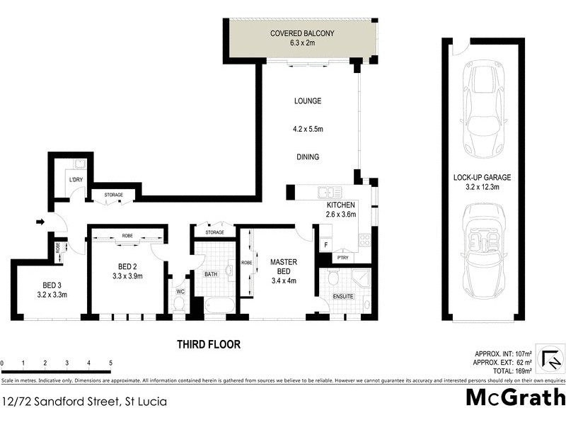 12/72 Sandford Street, St Lucia QLD 4067 Floorplan