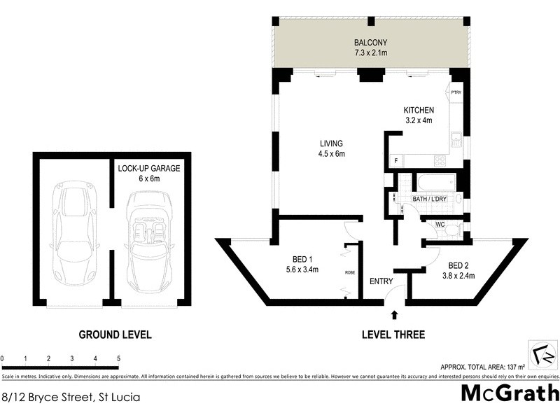 8/12 Bryce Street, St Lucia QLD 4067 Floorplan