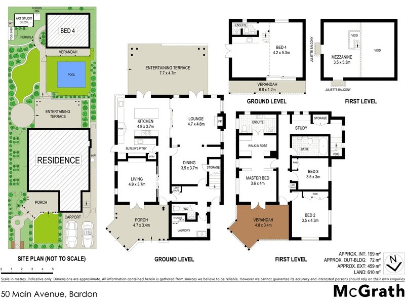 50 Main Avenue, Bardon QLD 4065 Floorplan