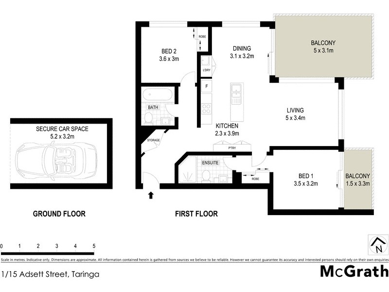 1/15 Adsett Street, Taringa QLD 4068 Floorplan