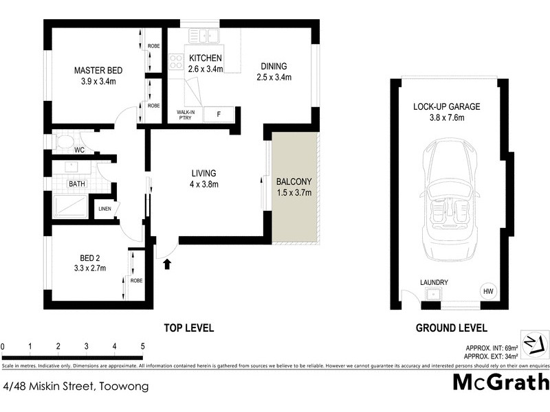 4/48 Miskin Street, Toowong QLD 4066 Floorplan