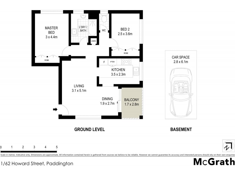 1/62 Howard Street, Paddington QLD 4064 Floorplan