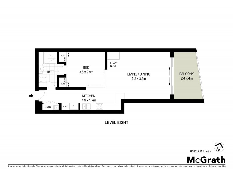 802/16 Merivale Street, South Brisbane QLD 4101 Floorplan