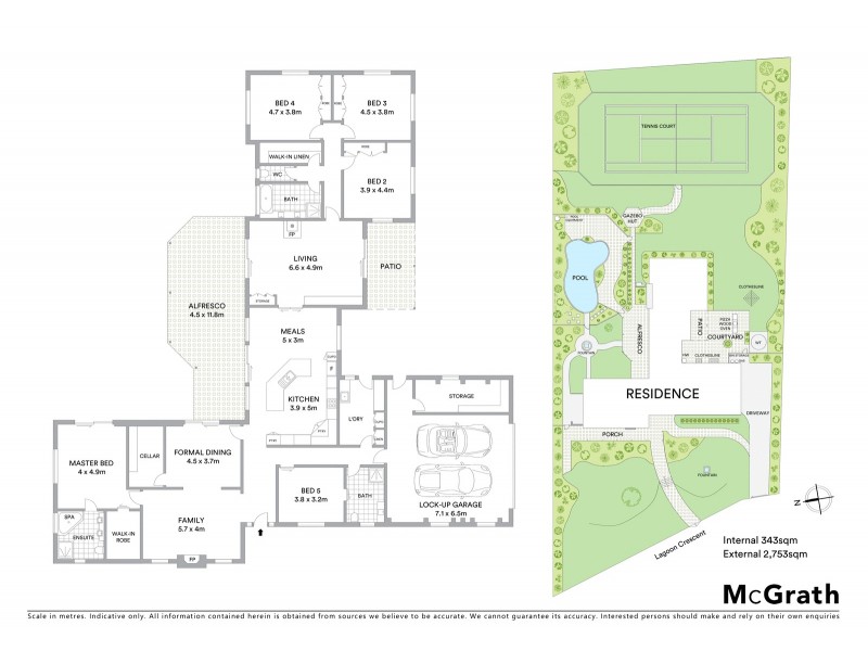 15 Lagoon Crescent, Bellbowrie QLD 4070 Floorplan