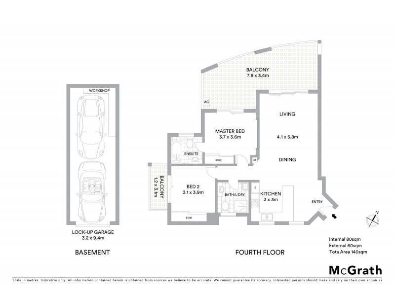 19/16 Patrick Lane, Toowong QLD 4066 Floorplan