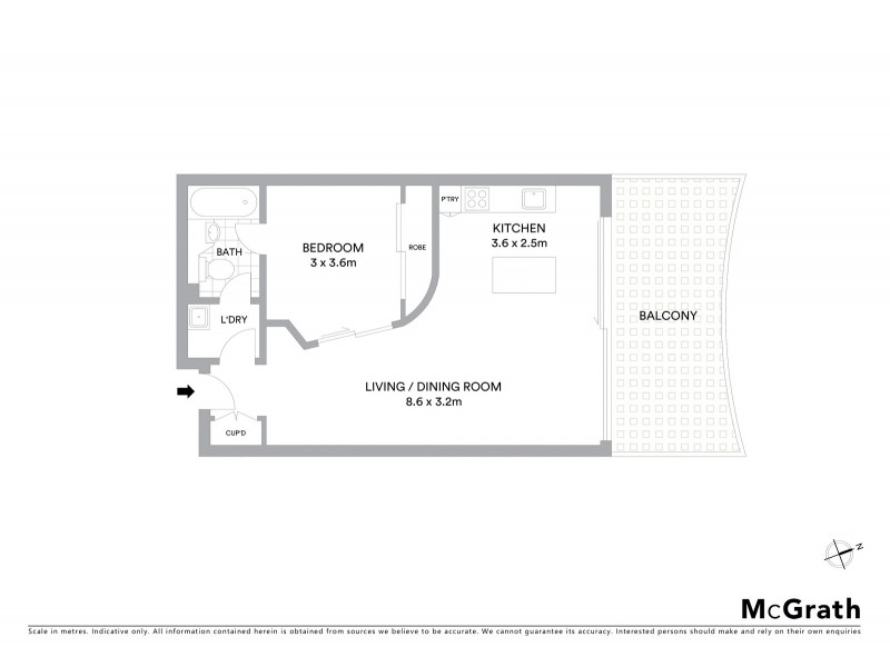 210/21 Patrick Lane, Toowong QLD 4066 Floorplan
