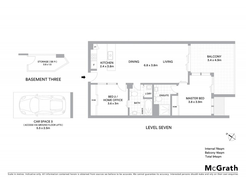 73/30 Macrossan Street, Brisbane City QLD 4000 Floorplan