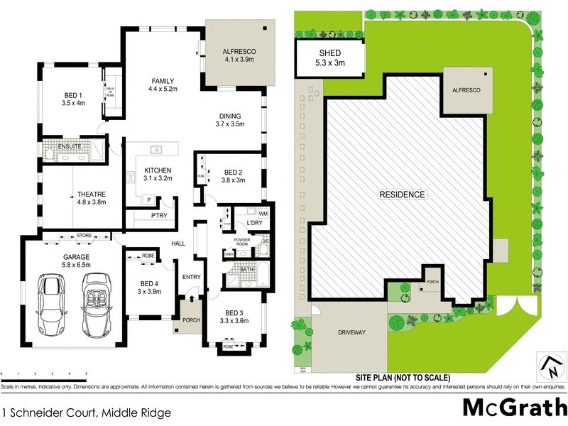 1 Schneider Court, Middle Ridge QLD 4350 Floorplan