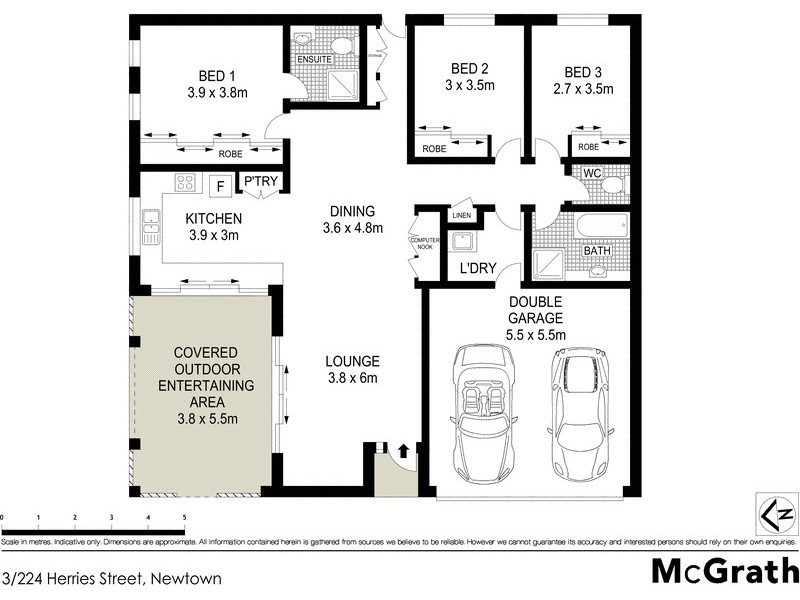 3/224 Herries Street, Newtown QLD 4350 Floorplan