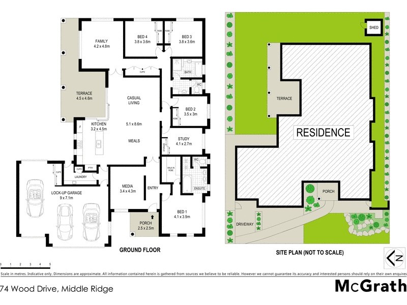 74 Wood Drive, Middle Ridge QLD 4350 Floorplan